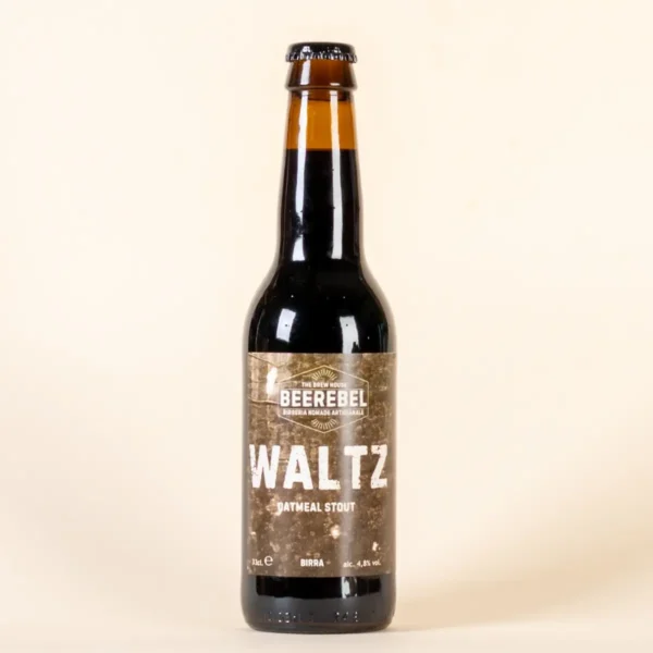 Birra artigianale Beerebel Waltz Oatmeal Stout in bottiglia da 33 cl